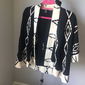 Black and cream forever21 Kimono Cardigan